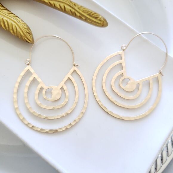 New! Zara Circles Hoop Earrings - Picture 7 of 12